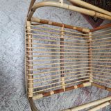 Antique rattan armchair
