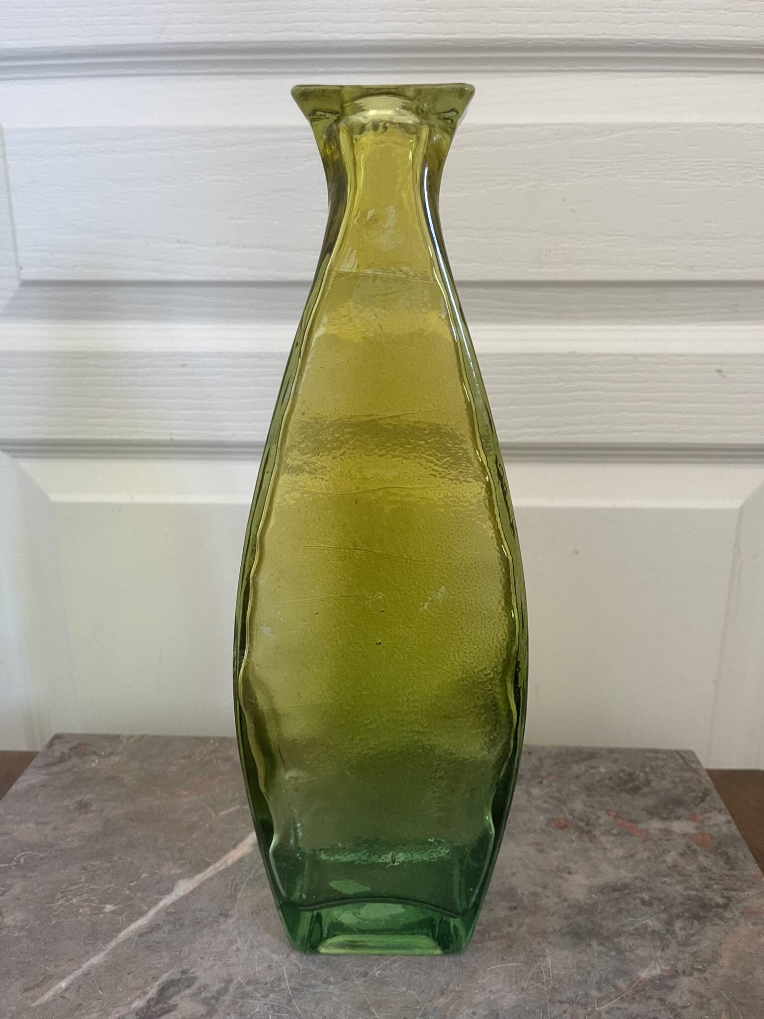 Old Decanter Vase Soliflore Green Carafe Spain 37 cm