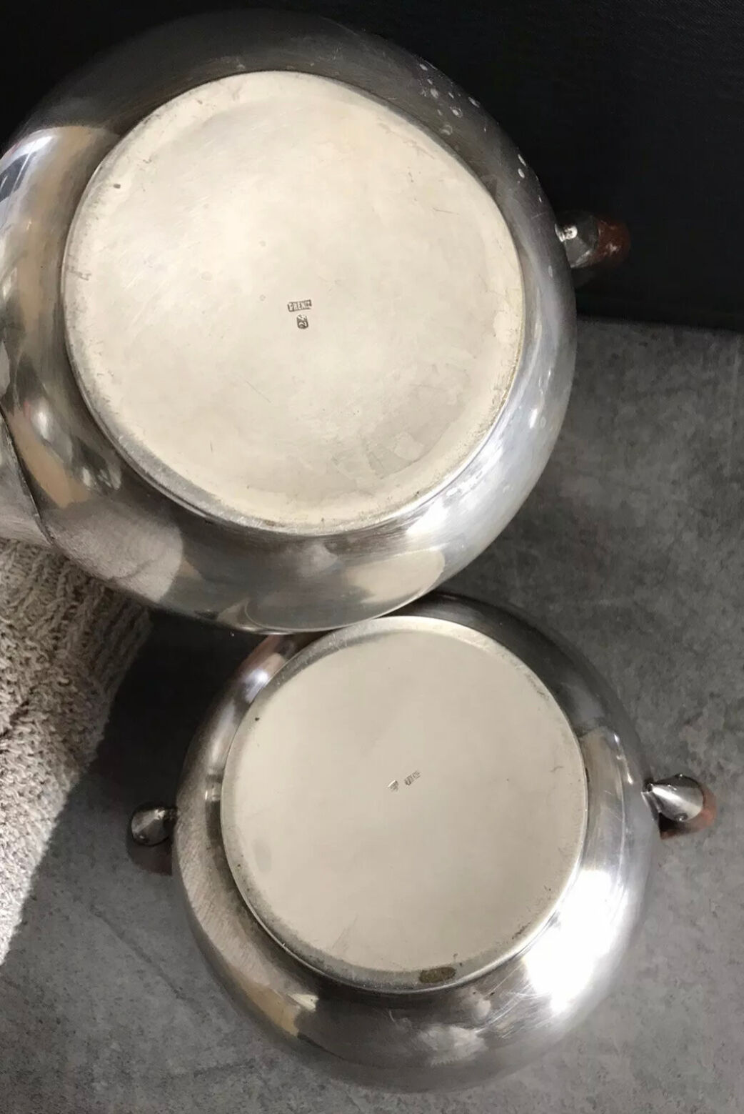 Coffee/tea service in silver metal punch goldsmiths phoenix villeurbanne xixth