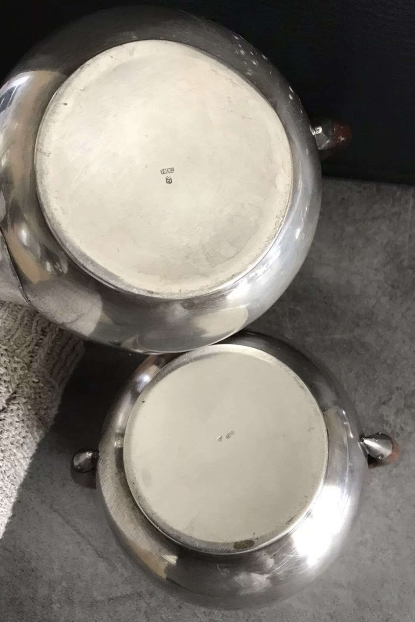 Coffee/tea service in silver metal punch goldsmiths phoenix villeurbanne xixth