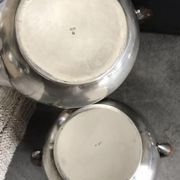 Coffee/tea service in silver metal punch goldsmiths phoenix villeurbanne xixth