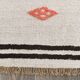 Tapis de couloir contemporain blanc et noir 2x9, 76x263 cm