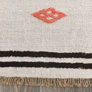 Tapis de couloir contemporain blanc et noir 2x9, 76x263 cm