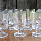6 anciens verres à pied luminarc transparents