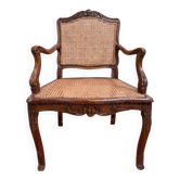 Louis XV style office chair in carved walnut