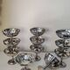 11 vintage stainless steel ice cream cups