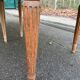 Renovated round Art Deco dining table in solid oak, 1950, 230cm extendable.