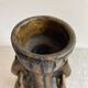 Ringed terracotta vase
