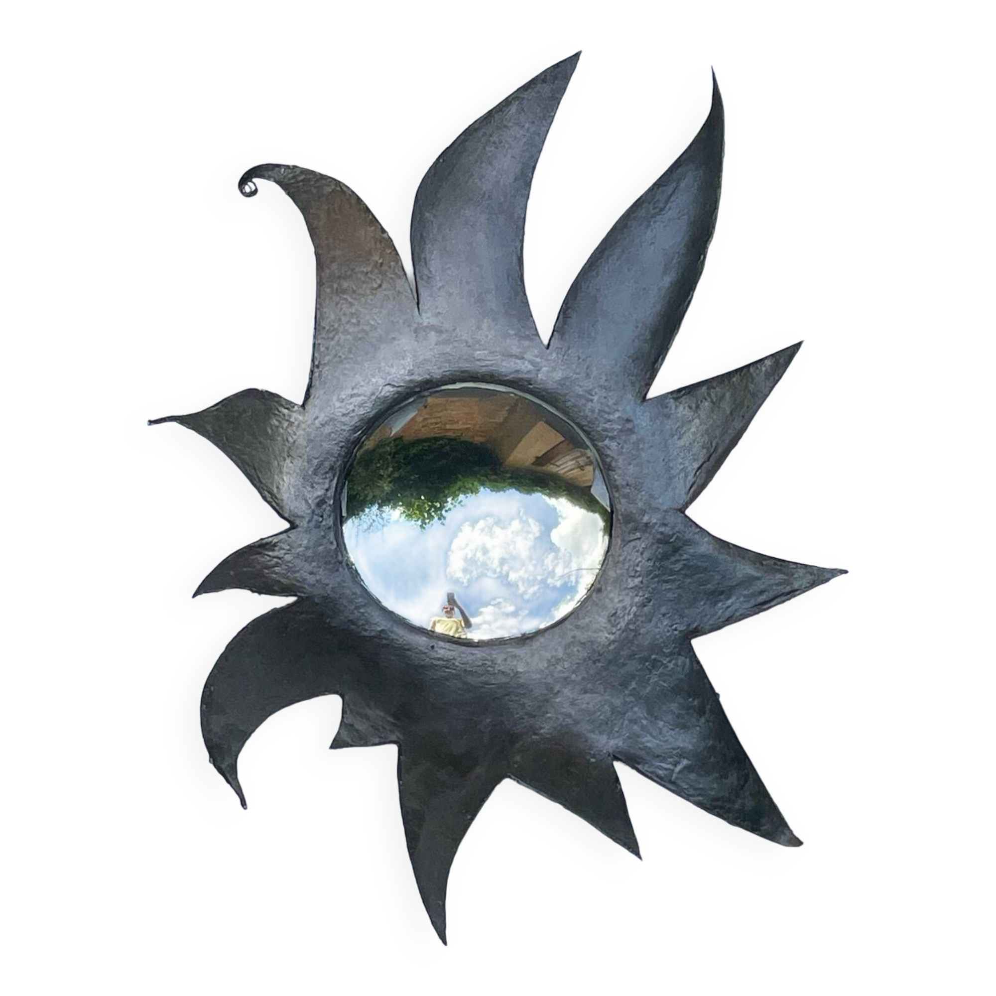 Miroir sorcière soleil vintage