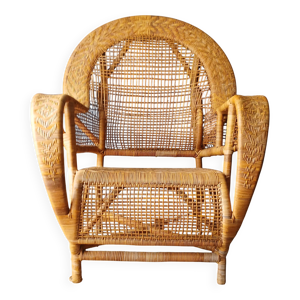 Fauteuil en rotin esprit - travail