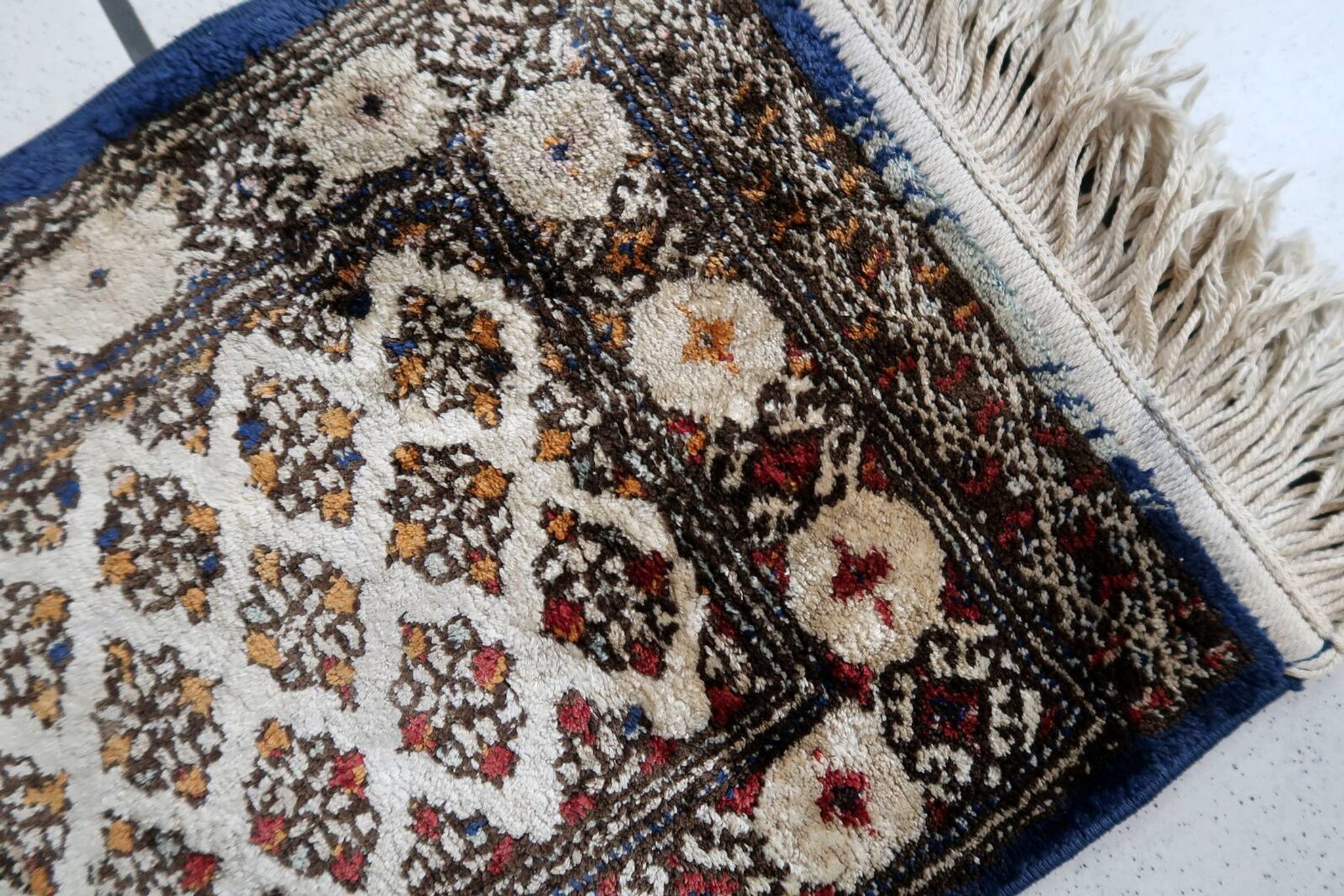 Tapis vintage en soie fait main Sivas 30cm x 66cm - 1C1011