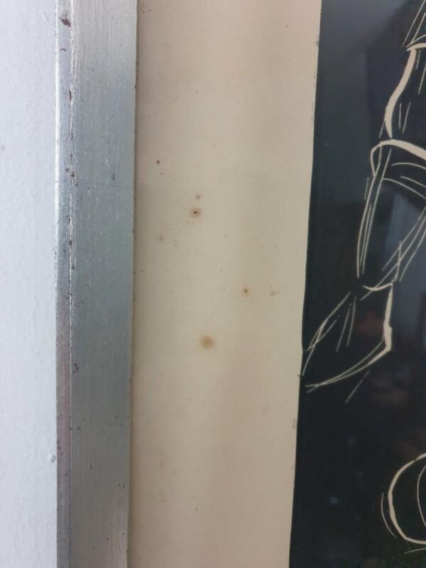 Linogravure foot ball, art déco