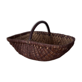 Ancien panier à récolte en osier