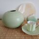 celadon ceramic round vase