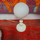 Lamp in metal and opaline satin of e.r vele edition temde 70s