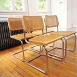 Lot of 4 Cesca B32 chairs by Marcel Breuer