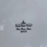 7 small plates in Royal Bone China porcelain, Maya model, Fine Bone