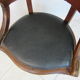 Fauteuil de bureau bois et cuir