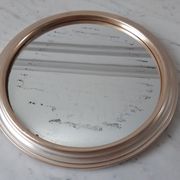 Plateau miroir en laiton argenté doré