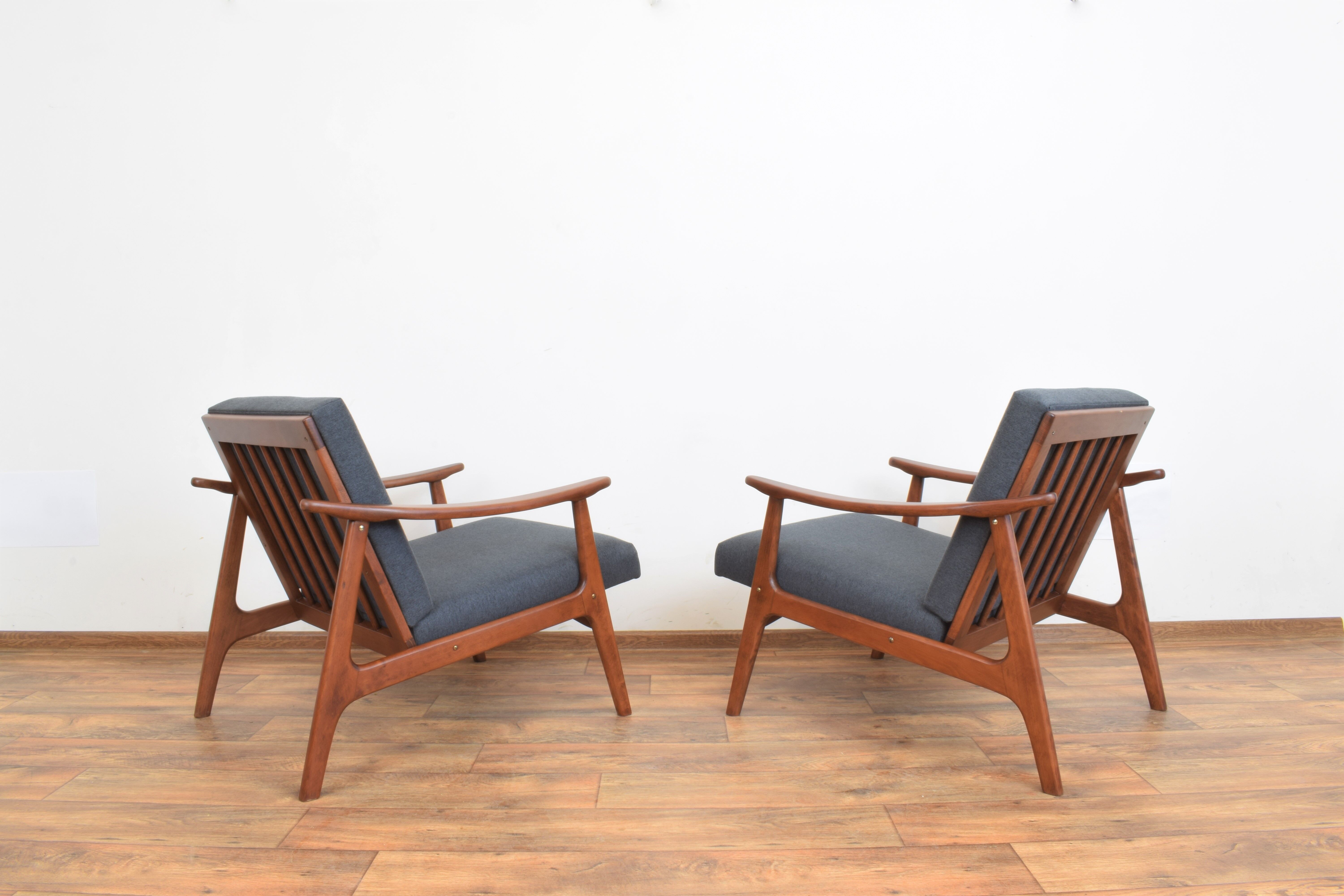 Polish Lounge Chairs, Set of 2.