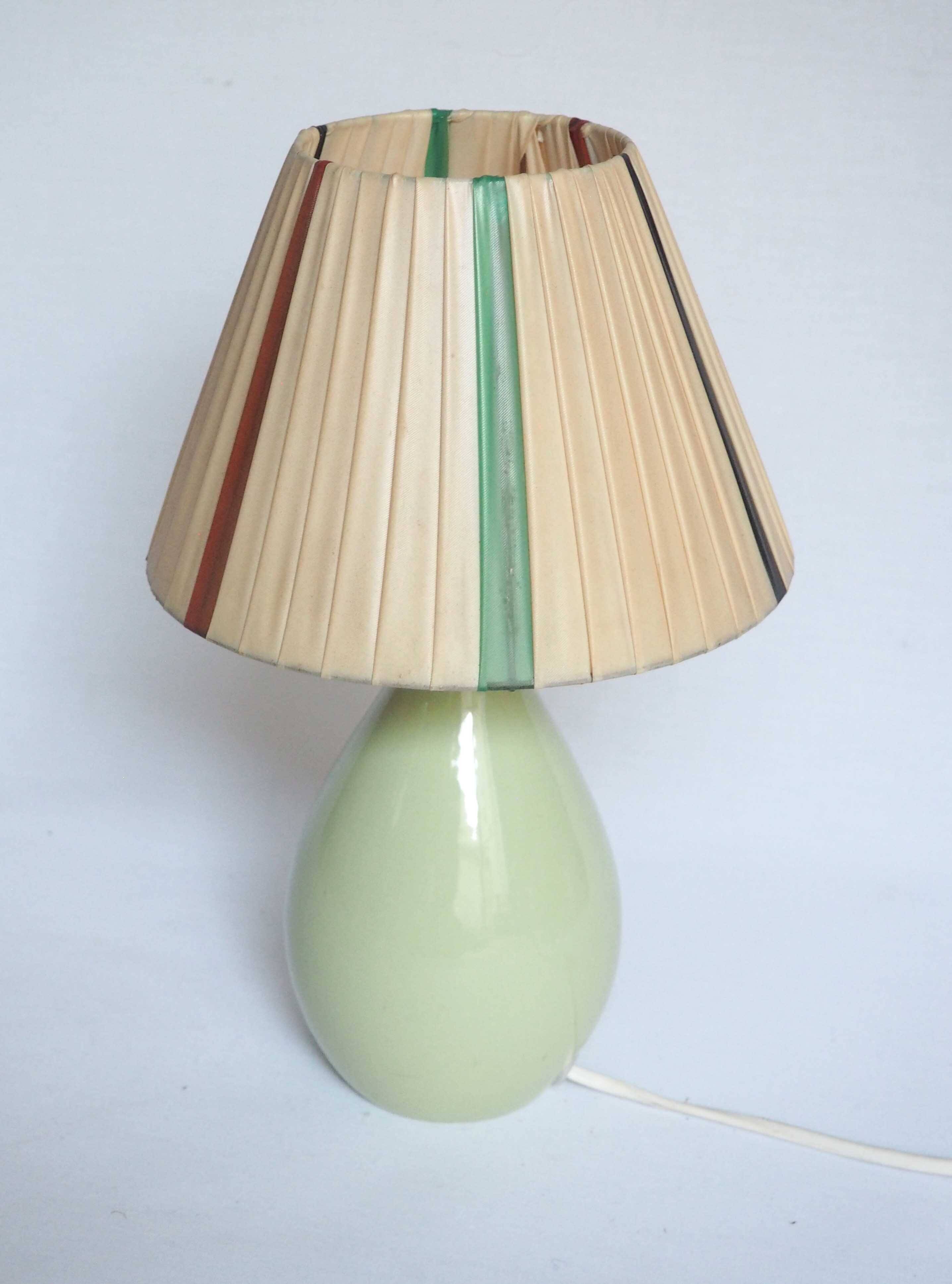 Almond green ceramic lamp