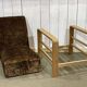 Fauteuil art déco en chêne des années 1930