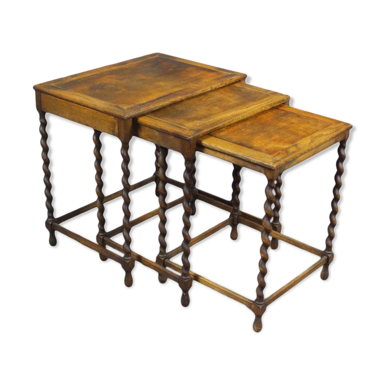 Mahogany nesting tables, set of 3