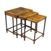 Tables gigognes en acajou, set de 3