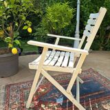 Vintage white wooden garden furniture