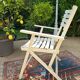 Salon de jardin bois blanc vintage