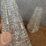 2 tulipes en verre courtes 16 cm pour lampe lustre