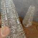 2 short glass tulips 16 cm for chandelier lamp