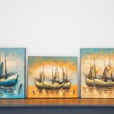Boat on the water, 2000s, acrylic on canvas