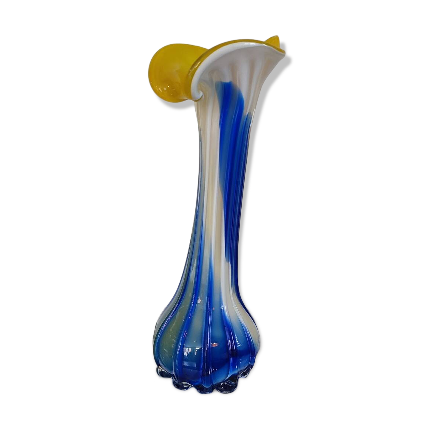 Murano Calla Lily Blown Glass Vase 60s-70s