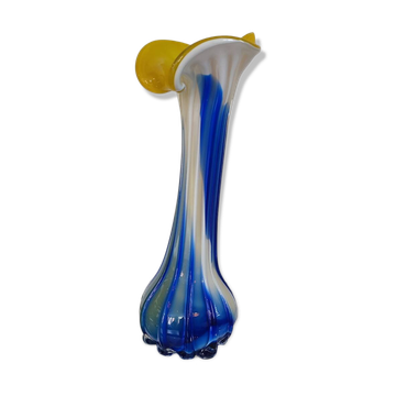 Vase en verre soufflé Murano Calla Lily années 60-70