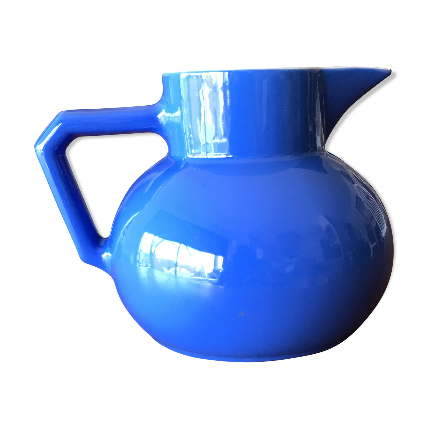 Porcelain blue pitcher