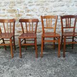Set of 8 mismatched bistro chairs