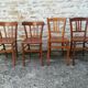 Set of 8 mismatched bistro chairs