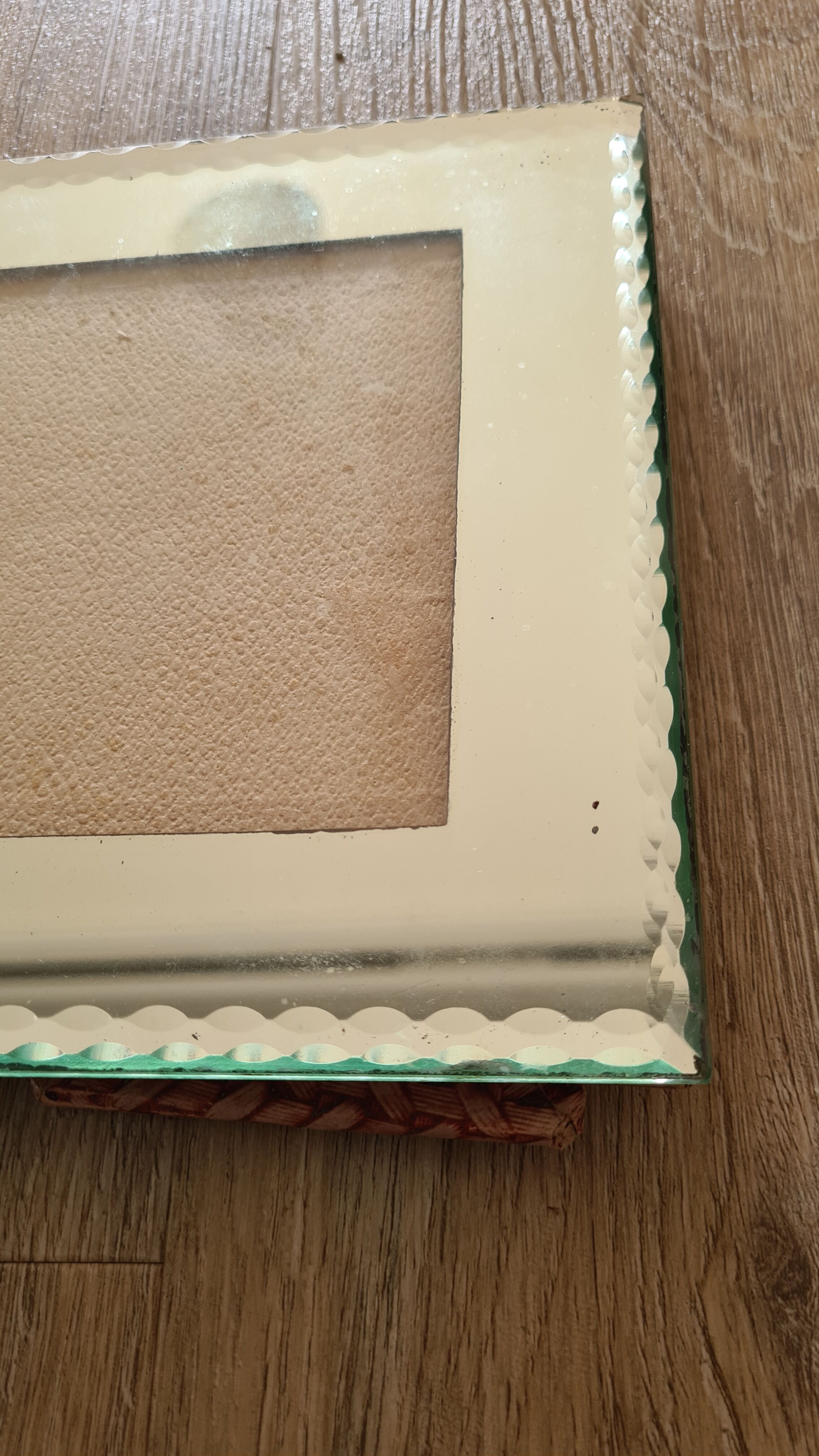 Old Venetian Art Deco glass photo frame