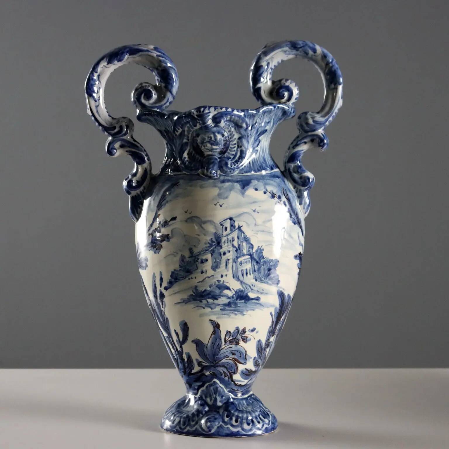 Ancient triptych of vases Giuseppe Mazzotti Albissola 20th Century