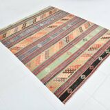 Turkish Vintage Kilim Rug, 169x211 Cm