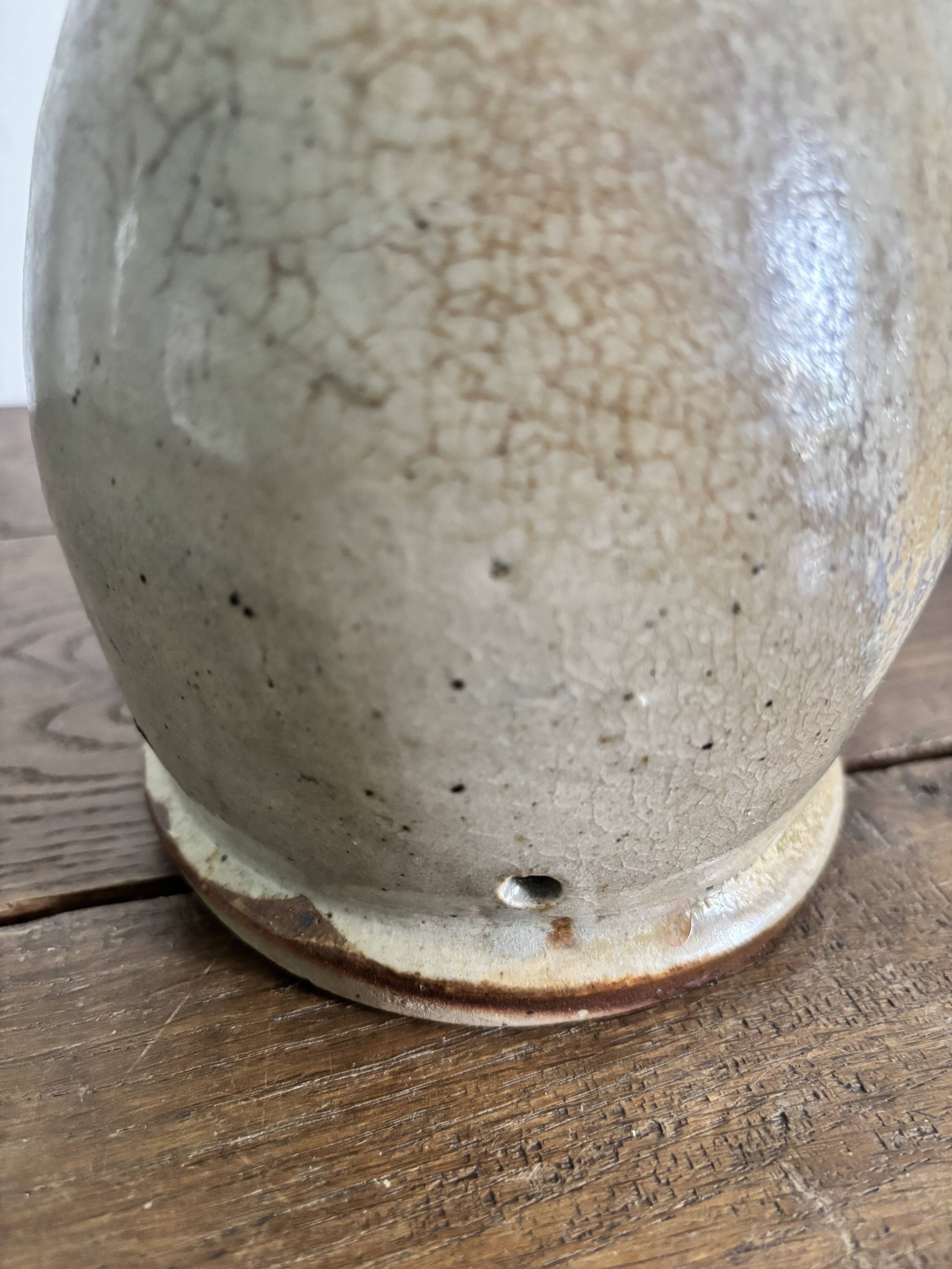 Grand vase soliflore en grès vintage