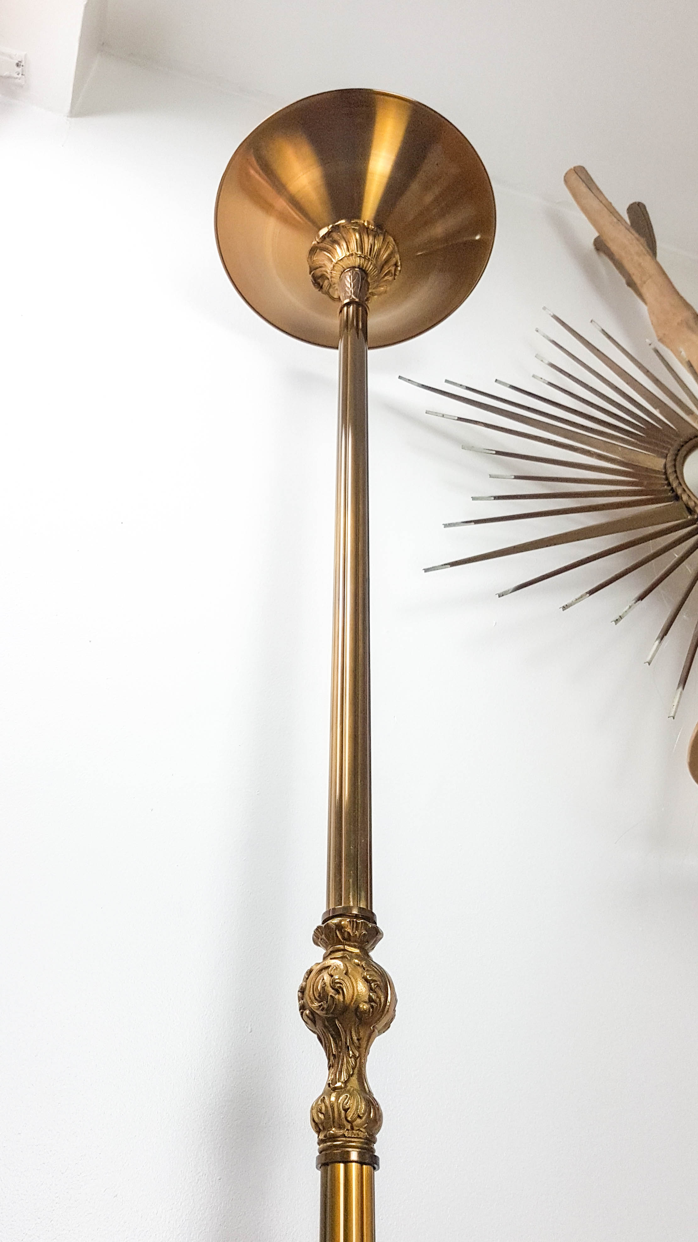 Golden halogen lamppost Louis XV Lucien Gau
