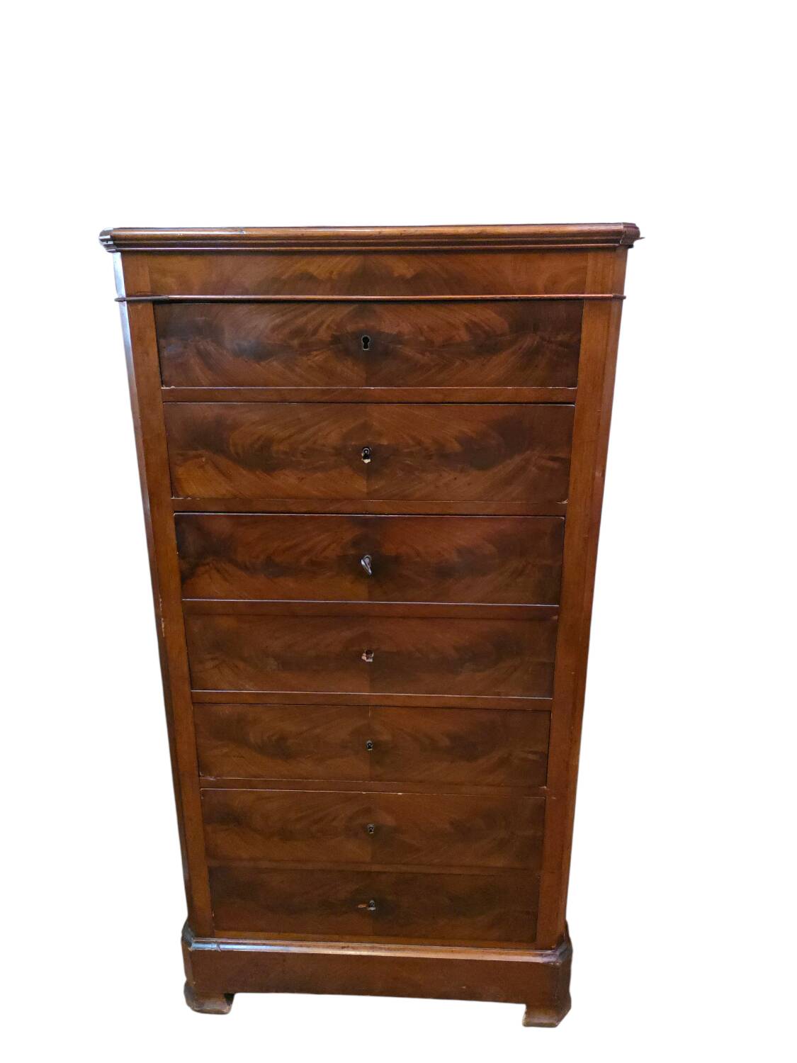 Louis Philippe style mahogany secretary chest.