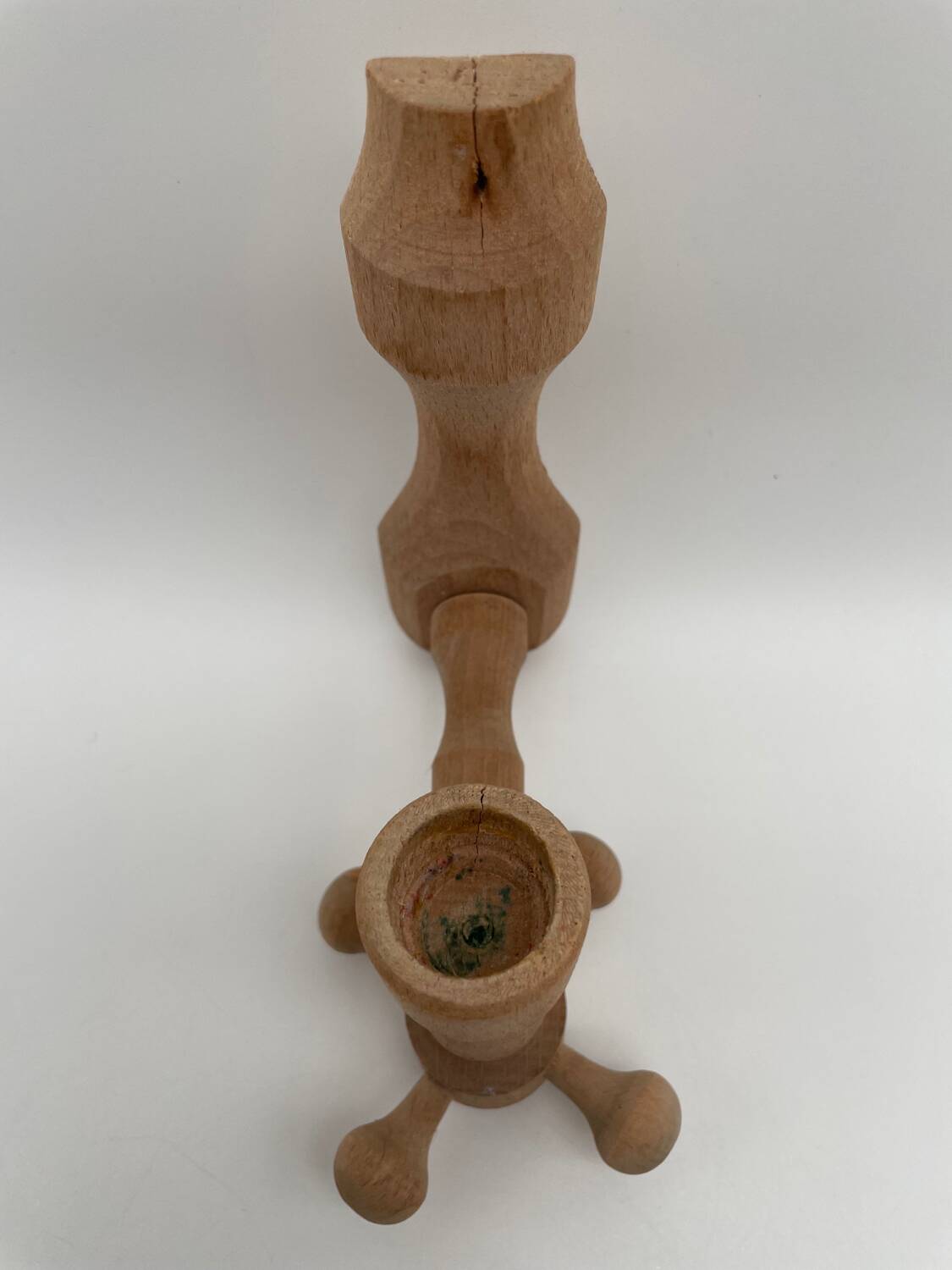 Vintage design wooden candle holder 1970 Arne Hoyer