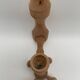 Vintage design wooden candle holder 1970 Arne Hoyer