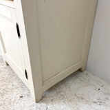 Sideboard beige light top solid wood raw