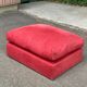 Grand pouf en velours bordeaux