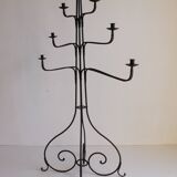 Large Wrought Iron Floor Candelabra, 1950s