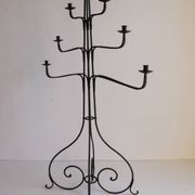 Large Wrought Iron Floor Candelabra, 1950s